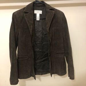 Brown suede blazer -Liz Claiborne